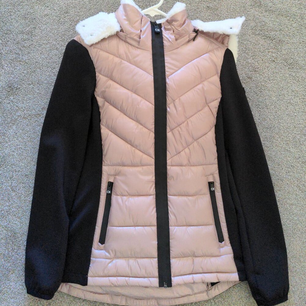 Calvin Klein Performance Rose Gold Puffer Jacket